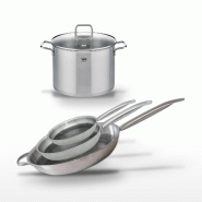 Lot Faitout 26 cm & 3 Poêles 24/28/32 cm Elo Relief Solution - gris 3176239959161