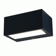 Lumisky Applique murale d'extérieur sur secteur GEMINI GREY LED H6,5cm Aluminium Dark Grey - gris 3666162013851