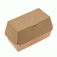 NOVABOX Double Burger & Menu XL - Boîte Longue Kraft Haute Résistance - 237x135x75mm - ECO PACK Emballage Écologique VAE & Livraison - Lot de 1500