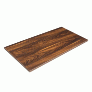 Oviala Business Plateau de table mélaminé 120 x 60 cm bois foncé - marron aluminium 114086