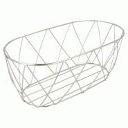 Panier finger food Toscane en inox 25,5x12,7x10,2cm - par 12