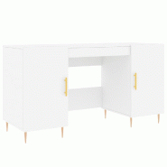 VidaXL Bureau blanc 140x50x75 cm bois d'ingénierie Modèle Orion Flex Pro - blanc 829532