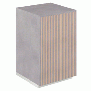 Angle de comptoir Vertigo T01 MDF naturel et béton 60x60x93 cm
