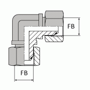 Coude 90° femelle tournant BSP x femelle tournant BSP - CFBSP 1/8 90 - Ø 1/8' (8.56 mm) - BCFF900202