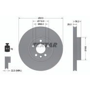 Disque de frein Textar 92109903 - ventilé de l'intérieur, boîte de 1 disque Disque de frein Textar 92109903 - ventilé de l'intérieur, boîte de 1 disque