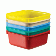 GILAC Cuvettes carrées  3 L X6 - couleurs HACCP - Mutlicolor G605800 - 3573678704268
