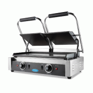 Grill contact - lisse - plaque de gril double - 2 x 22 cm | Maxima - 09300437