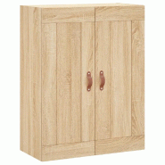 Helloshop26 - Armoire murale design polyvalente chêne sonoma 69,5 x 34 x 90 cm espace de rangement élégant en bois d'ingénierie 02_0048899 - Bois