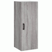Helloshop26 - Armoire murale suspendue pratique moderne 34,5 x 34 x 90 cm en bois d'ingénierie gris 02_0048664 - gris Bois massif 3000235404731