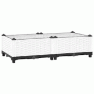 Helloshop26 - Jardinière bac lit surélevé plantes fleurs terrasse jardin 80 x 40 x 23 cm polypropylène blanc 02_0039234 - 3000218447557 Helloshop26 - Jardinière bac lit surélevé plantes fleurs terrasse jardin 80 x 40 x 23 cm polypropylène blanc 02_0039234 - 3000218447557