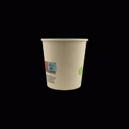 Nvase ECOLOMIQUE - 50 Pcs - Gobelet 90ml en carton fibre de bambou - Ø62 mm, Hauteur: 60 mm, Laminé PE - blanc en carton NVS210GBAMC36