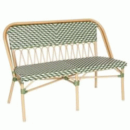 Oviala Business Banc de jardin style parisien en aluminium et rotin synthétique vert - vert aluminium 112617 Oviala Business Banc de jardin style parisien en aluminium et rotin synthétique vert - vert aluminium 112617