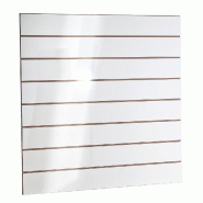 Panneau rainuré R15 120x120cm - épaisseur 18mm - blanc laqué - finition double couche