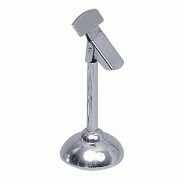 Porte étiquette pied tube chromé H 5cm + pince - paquet de 3 - Alliage traité, Inox
