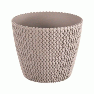 Prosperplast - Pot rond 5 L Splofy en plastique, coloris Mocca, Ø21,8x18,4 cm - marron plastique ZA1300