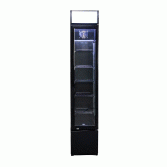 Réfrigérateur porte en verre étroit noir l360 7455.1384 COMBISTEEL
