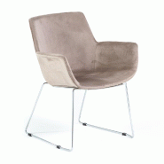 RATTATAN Fauteuil rembourré en velours d’intérieur,pieds en métal,design moderne et confortable,fauteuil relax,salon,chambre à coucher–REGINA�
