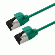 ROLINE Cordon Cat.8 (Classe I) U/FTP, Slim, fils tressés, LSOH, vert, 2 m_0