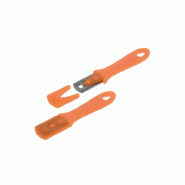 Schneider Couteau - Lame de boulanger, acier inoxydable, longueur 125 mm - orange inox 260890