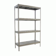 SimonRack Rayonnage industriel, 2000x1200x600 mm, 400 kg au point de flexion, 4 étagères métalliques, rayonnage garage, Galvanisé- Ecoforte - arge