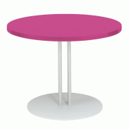 Table basse avec plateau de couleur Roxane - GENEXCO - Argent Ral 9006, Fuchsia_0
