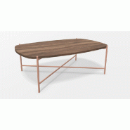 Table basse "NIDARA" - Rectangulaire cintrée