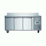 Table réfrigérées professionnelle 3 portes avec dosseret 417 l vent... - PTHSNACK3200TN