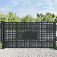 Vidaxl portail de jardin anthracite 400x225 cm acier 154575 Vidaxl portail de jardin anthracite 400x225 cm acier 154575