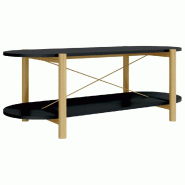 VidaXL Table basse Noir 110x48x40 cm Bois d'ingénierie Modèle Riviera Prestige - 345688