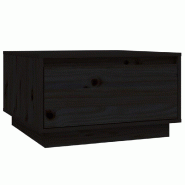 VidaXL Table basse Noir 55x56x32 cm Bois massif de pin Modèle Vega Concept - 813409XL