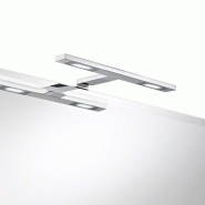 Abika - Applique Murale Salle De Bain Led 6W Ip20 3000K Lumière Chaude, Corps En Métal Chromé Pour Fixation Miroir - Rossini Illuminazione - argent