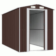 Abri de jardin Marron foncé 192x357x223 cm Acier galvanisé Modèle Atlas Office Advance - 8720845582227