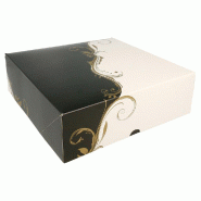 Boîte pâtissière Baroque 23x23x7,5cm - par 200
