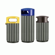 Corbeille urbaine extérieure en briques alimentaires recyclées - DMC Direct - Résistante et sans entretien Corbeille urbaine extérieure en briques alimentaires recyclées - DMC Direct - Résistante et sans entretien