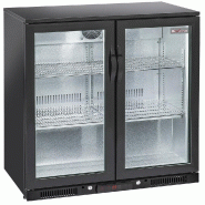 Diamond - Refroidisseur de bouteilles "arrière bar" ventilé, 2 portes vitrées battantes - réf. WR-TAB2-B2 - noir aluminium AKS-WR-TAB2-B2 Diamond - Refroidisseur de bouteilles "arrière bar" ventilé, 2 portes vitrées battantes - réf. WR-TAB2-B2 - noir aluminium AKS-WR-TAB2-B2