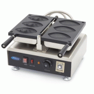 Gaufrier Vulve rotatif - 3 pièces, 1560 W, inox & antiadhésif