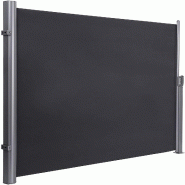 Helloshop26 - Store latéral extractible brise vue pare soleil certifié par tissus en polyester 280 g gris foncé 180 x 300 gris foncé 12_0000200 -
