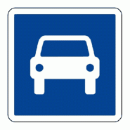 Panneau C107 - Indication route pour automobile