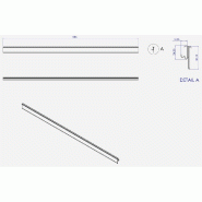 Porte-étiquette basculant M25 L100xH4cm - transparent