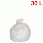 Sac poubelle - déchets légers - 30L - Blanc - idéal pour sanitaires - Marque Rolléco Sac poubelle - déchets légers - 30L - Blanc - idéal pour sanitaires - Marque Rolléco