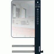 Sèche-serviettes soufflant Telia avec 2 barres et miroir anthracite 1800W - Atlantic - 720111 Sèche-serviettes soufflant Telia avec 2 barres et miroir anthracite 1800W - Atlantic - 720111