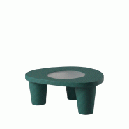 Table basse low lita de SLIDE - vert pin