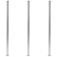 Vidaxl poteaux de clôture 3 pcs aluminium 185 cm 49077