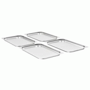 VidaXL Récipients Gastronorm 4 Pcs Gn 1 1 20 Mm Acier Inoxydable - argenté 50878 VidaXL Récipients Gastronorm 4 Pcs Gn 1 1 20 Mm Acier Inoxydable - argenté 50878