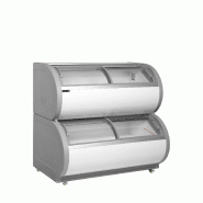 Vitrine froid négatif à deux niveaux TD500 ( 450 / 408) blanc TEFCOLD