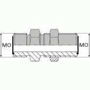 Adaptateur droit mâle x mâle cloison ORFS - UMORFSCL 9/16 / 9/16 - Ø MO 9/16' (14.28 mm)