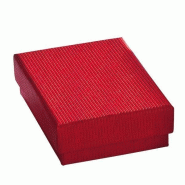 Boîte cadeau rouge - L7xP5.1xH3.2cm - Carton épais - Par 12