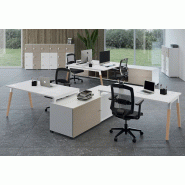 Bureau 120 x 80 cm piètement bois massif Accord Bureau 120 x 80 cm piètement bois massif Accord