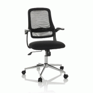 Chaise de bureau / chaise pivotante MIKO B ECO maille / tissu noir hjh OFFICE - noir polyester 719254