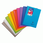 Clairefontaine Lot de 20 Cahier Kover Book A4, 160p./80 feuilles 90 g/m² reliure intégrale, couv. Enveloppante transparentes assorties (10), quadril